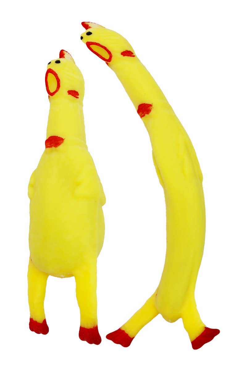 Chicken Kinetic Sand Filled Stretch Pull Squishy: YELLOW / ONE SIZE