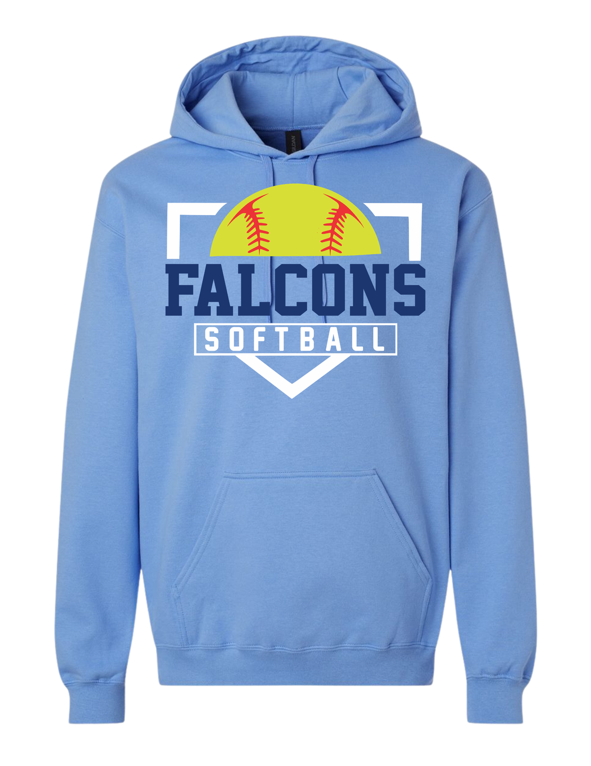 Falcon Softball Hooded Sweatshirt (Plate)