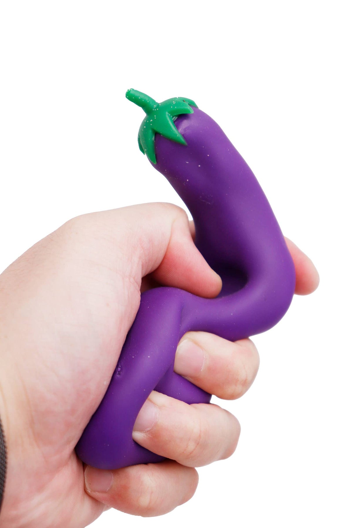 Eggplant Sand Filled Stretch Pull Squishy: PURPLE / ONE SIZE