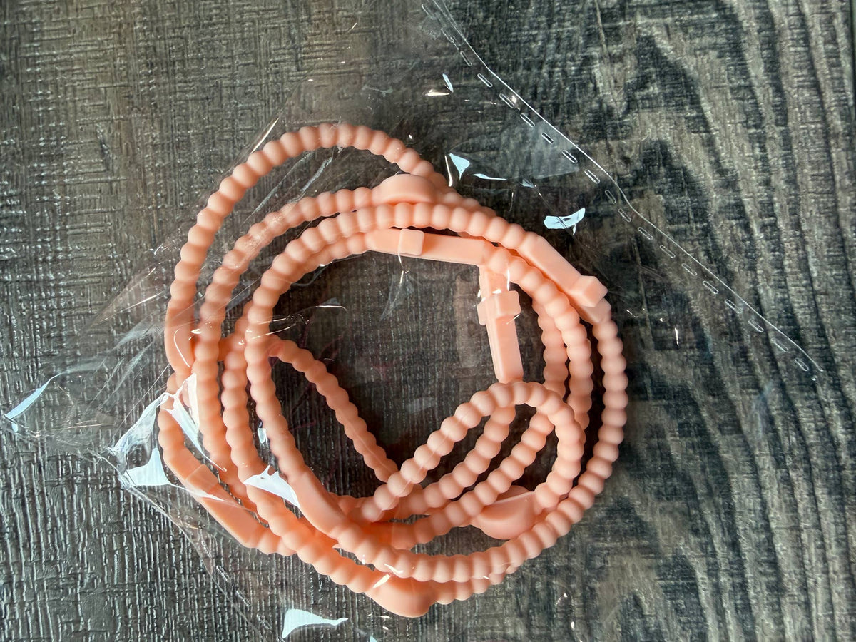Silicone Cross Bracelet Set of 5: Pastels
