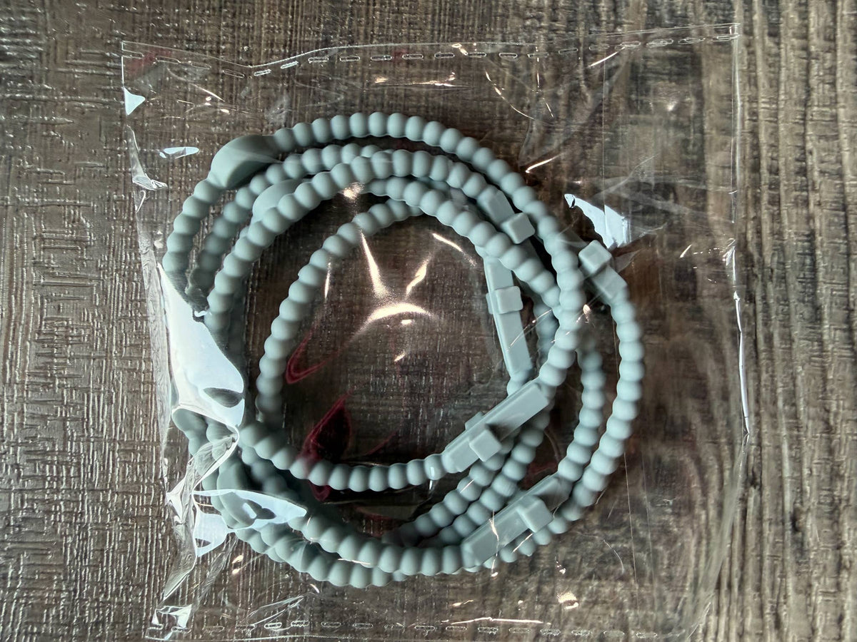 Silicone Cross Bracelet Set of 5: Pastels