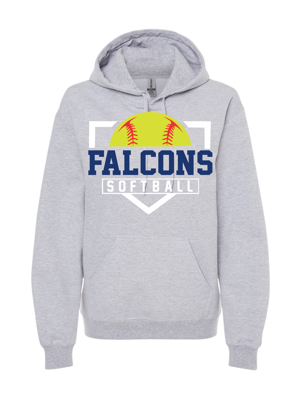 YOUTH Falcon Softball Hooded Sweatshirt (Plate)